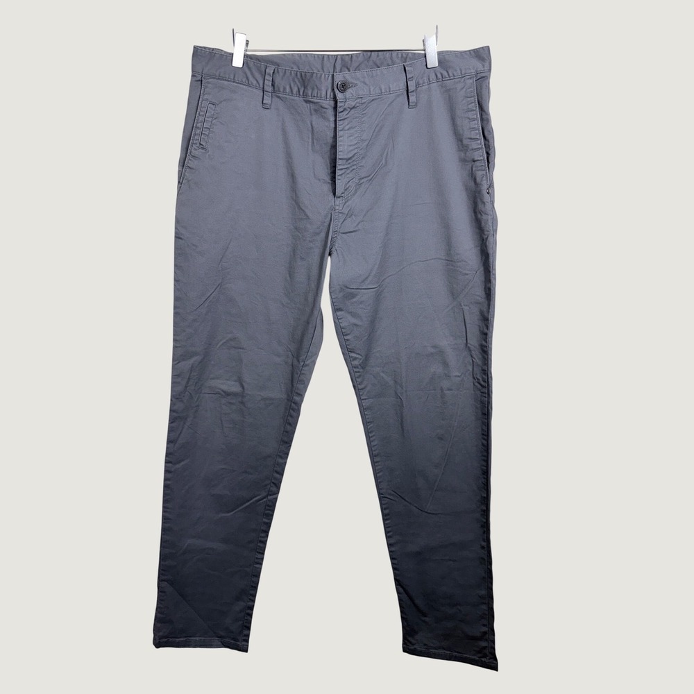 Vuori Pants 36 Gray Chino Stretch Casual Cotton Trousers V433